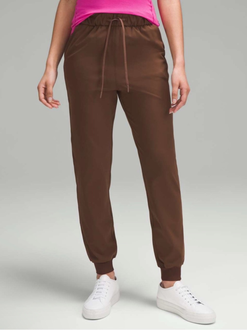 Lululemon High-Rise Brown Drawstring Jogger Pants Women's - Size 14